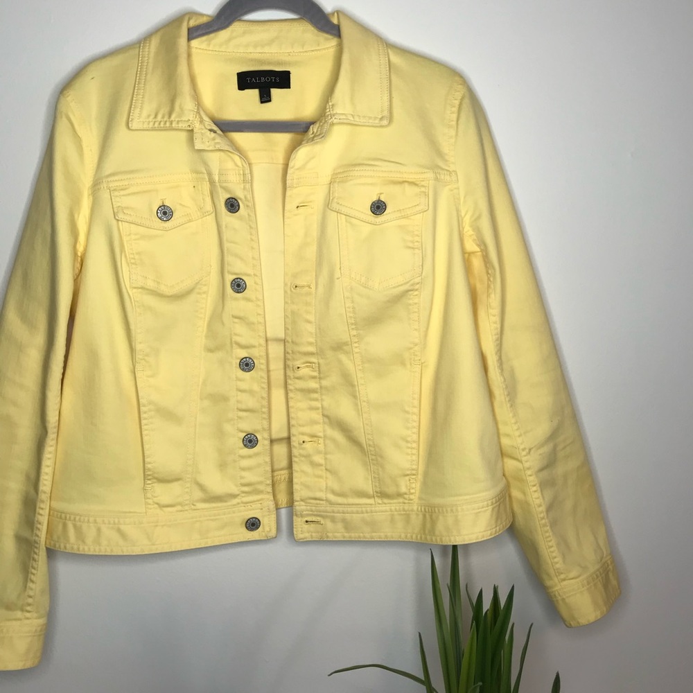 Talbots yellow denim jacket